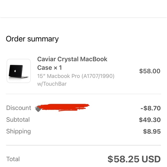 Black Glitter Caviar Silk MacBook Case from ChicGeeks - Picture 3 of 3